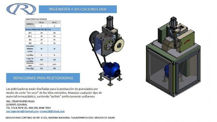 FABRICACIÓN Y REFACCIONES PARA PELETIZADORAS